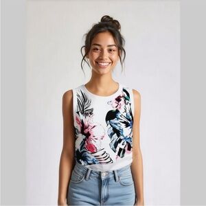 Zara Floral Print Sleeveless Top